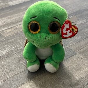 Ty Green and White Turtle Plush